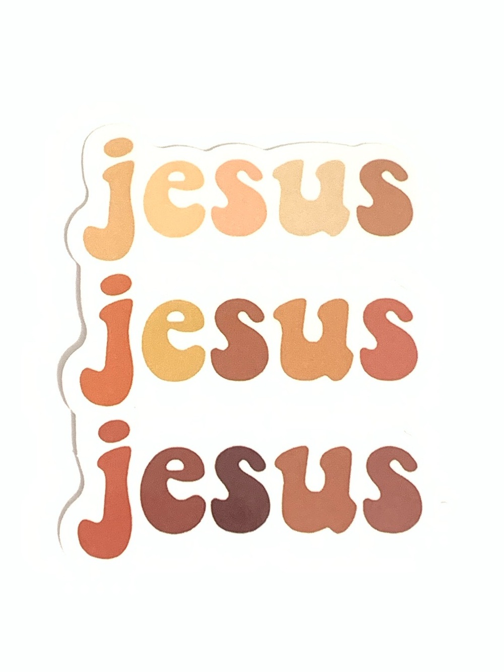 Neutral Tone 'Jesus' Sticker